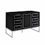 BEMMA Markham 48" Single Free Standing Vanity Cabinet Only - Less Vanity Top Midnight Black / Brushed Nickel Hardware