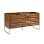 BEMMA Markham 60" Double Free Standing Vanity Cabinet Only - Less Vanity Top Walnut / Brushed Nickel Hardware