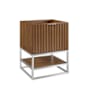 BEMMA Terra 24" Single Free Standing Vanity Cabinet Only - Less Vanity Top Walnut / Brushed Nickel Hardware