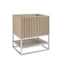 BEMMA Terra 30" Single Free Standing Vanity Cabinet Only - Less Vanity Top Cashmere Grey / Brushed Nickel Hardware
