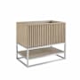BEMMA Terra 36" Single Free Standing Vanity Cabinet Only - Less Vanity Top Cashmere Grey / Brushed Nickel Hardware