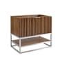 BEMMA Terra 36" Single Free Standing Vanity Cabinet Only - Less Vanity Top Walnut / Brushed Nickel Hardware