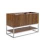 BEMMA Terra 48" Single Free Standing Vanity Cabinet Only - Less Vanity Top Walnut / Brushed Nickel Hardware
