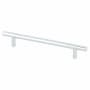 Berenson Tempo 6-5/16" (160mm) Center to Center Contemporary Bar Style Cabinet Handle / Drawer Pull Polished Chrome