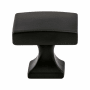 Berenson Epoch Edge 1-3/8 Inch Squared Rectangle Cabinet Knob / Drawer Knob from the Uptown Appeal Series Matte Black