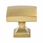 Berenson Epoch Edge 1-3/8 Inch Squared Rectangle Cabinet Knob / Drawer Knob from the Uptown Appeal Series Modern Brushed Gold
