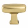 Berenson Subtle Surge 1-9/16 Inch Rectangular T Bar Cabinet Knob / Drawer Knob Modern Brushed Gold