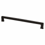 Berenson Subtle Surge 12" Center to Center Contemporary Soft Square Thin Appliance Handle / Appliance Pull Matte Black
