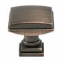 Berenson Tailored Traditional 1-1/4 Inch Curved Square Cabinet Knob / Drawer Knob with Grip Base Verona Bronze