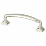 Berenson Tailored Traditional 3-3/4 Inch Center to Center Handle Cabinet Pull from the Timeless Charm Series Brushed Nickel