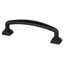 Berenson Tailored Traditional 3-3/4 Inch Center to Center Handle Cabinet Pull from the Timeless Charm Series Matte Black