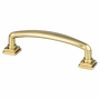 Berenson Tailored Traditional 3-3/4 Inch Center to Center Handle Cabinet Pull from the Timeless Charm Series Modern Brushed Gold