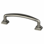 Berenson Tailored Traditional 3-3/4 Inch Center to Center Handle Cabinet Pull from the Timeless Charm Series Vintage Nickel