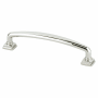 Berenson Tailored Traditional 5-1/16 Inch Center to Center Handle Cabinet Pull from the Timeless Charm Series Polished Nickel