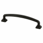 Berenson Tailored Traditional 5-1/16 Inch Center to Center Handle Cabinet Pull from the Timeless Charm Series Matte Black