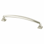 Berenson Tailored Traditional 6-5/16 Inch Center to Center Handle Cabinet Pull from the Timeless Charm Series Brushed Nickel