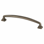 Berenson Tailored Traditional 6-5/16 Inch Center to Center Handle Cabinet Pull from the Timeless Charm Series Verona Bronze