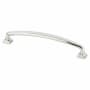 Berenson Tailored Traditional 6-5/16 Inch Center to Center Handle Cabinet Pull from the Timeless Charm Series Polished Nickel