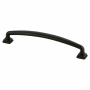 Berenson Tailored Traditional 6-5/16 Inch Center to Center Handle Cabinet Pull from the Timeless Charm Series Matte Black