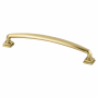 Berenson Tailored Traditional 6-5/16 Inch Center to Center Handle Cabinet Pull from the Timeless Charm Series Modern Brushed Gold