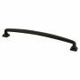 Berenson Tailored Traditional 8-13/16 Inch Center to Center Handle Cabinet Pull from the Timeless Charm Series Matte Black