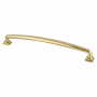 Berenson Tailored Traditional 8-13/16 Inch Center to Center Handle Cabinet Pull from the Timeless Charm Series Modern Brushed Gold