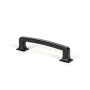 Berenson Hearthstone Pack of (10) - 5-1/16" (128mm) Center to Center Thick Rustic Contemporary Cabinet Handles / Drawer Pulls Black