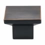 Berenson Elevate 1-9/16 Inch Square Contemporary Cabinet Knob / Drawer Knob Verona Bronze