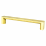 Berenson Elevate 6 5/16" Center to Center Wide Square Cabinet Handle / Drawer Pull Satin Gold