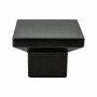 Berenson Elevate 1-9/16 Inch Square Contemporary Cabinet Knob / Drawer Knob Matte Black