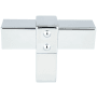 Berenson Rivet Rebel 2" Modern Industrial Square T Bar Cabinet Knob / Drawer Knob Polished Chrome