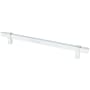 Berenson Rivet Rebel 8-13/16" (224mm) Center to Center Modern Industrial Square Bar Cabinet Handle / Drawer Pull Polished Chrome