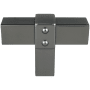 Berenson Rivet Rebel 2" Modern Industrial Square T Bar Cabinet Knob / Drawer Knob Slate