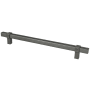 Berenson Rivet Rebel 8-13/16" (224mm) Center to Center Modern Industrial Square Bar Cabinet Handle / Drawer Pull Slate