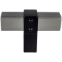 Berenson Rivet Rebel 2" Modern Industrial Square T Bar Cabinet Knob / Drawer Knob Slate / Matte Black