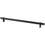 Berenson Radial Reign 18" Center to Center Modern Industrial Diamond Knurled Appliance Pull / Handle Matte Black