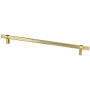 Berenson Radial Reign 18" Center to Center Modern Industrial Diamond Knurled Appliance Pull / Handle Modern Brushed Gold