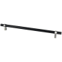 Berenson Radial Reign 18" Center to Center Modern Industrial Diamond Knurled Appliance Pull / Handle Matte Black / Brushed Nickel