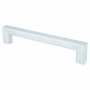 Berenson Square 5-1/16" (128mm) Center to Center Modern Square Cabinet Handle / Drawer Pull by R. Christensen Dull Chrome