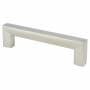 Berenson Square 3-3/4 Inch Center to Center Modern Cabinet Handle / Drawer Pull by R. Christensen Brushed Nickel