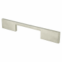 Berenson I-Spazio 5-1/16" (128mm) Center to Center Euro Modern Luxury Cabinet Handle / Drawer Pull by R. Christensen with Mounting Hardware Brushed Nickel