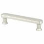 Berenson Harmony 3-3/4" (96mm) Center to Center Traditional Faceted Cabinet Handle / Drawer Pull Brushed Nickel