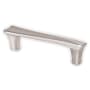Berenson Fluidic Pack of (25) 3-3/4" (96mm) Center to Center Contemporary Contoured Cabinet Handles / Drawer Pulls with Mounting Hardware Brushed Nickel