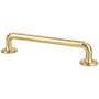 Berenson Folklore 5-1/16" Center to Center Farmhouse Industrial Cabinet Handle / Drawer Pull with Flared Feet Modern Brushed Gold