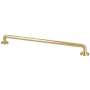 Berenson Folklore 12" Center to Center Farmhouse Industrial Appliance Handle / Pull with Flared Feet Modern Brushed Gold
