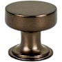 Berenson Folklore 1-1/16" Farmhouse Classic Flat Mushroom Cabinet / Drawer Knob with Flared Base Toasted Bronze