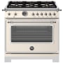 Bertazzoni Heritage 36 Inch Wide 5.9 Cu. Ft. Free Standing Gas Range Avorio