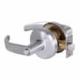 Best Access QCL 200 Series Privacy Door Lever Set with "M" Lever, ANSI Strike and 2-3/4" Backset Satin Chrome