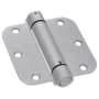 Best Access 3.5" x 3.5" Mortise Spring Hinge with 5/8" Radius Corners - Single Hinge Satin Chrome