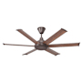 Big Ass Fans Bison 60" Smart Cross Bolt Mount 6 Blade Indoor / Covered Outdoor Ceiling Fan with Remote Control Oil Rubbed Bronze